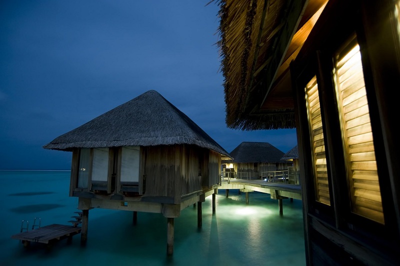 one-bedroom beach view overwater bungalow